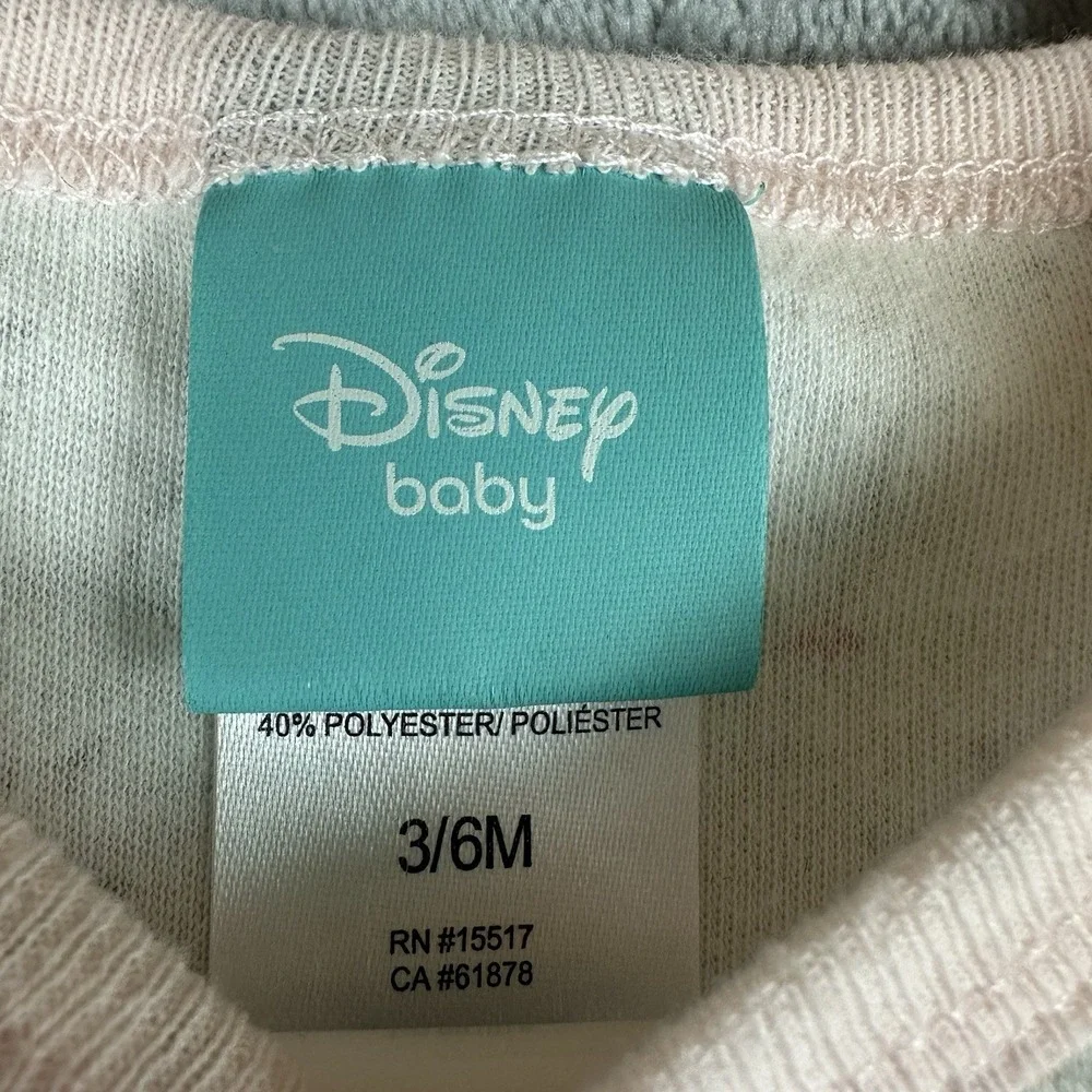 Disney Baby Romper Footed Sleeper Pajamas 3-6 Months Pink Mini Mouse Floral